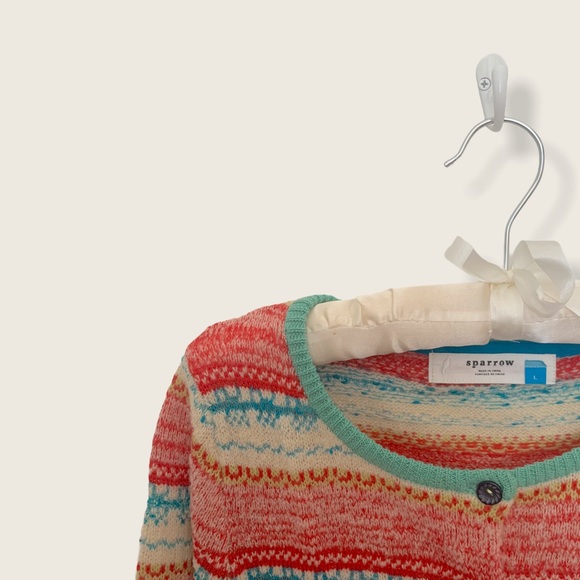 Anthropologie Sparrow Colorful Striped Button Up Cardigan for Women Size: Large - Picture 3 of 12